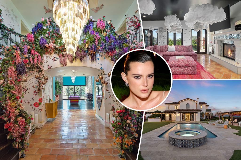 Bella Thorne's odd Topanga villas for the full $ 4 million with flower installation with eyes
