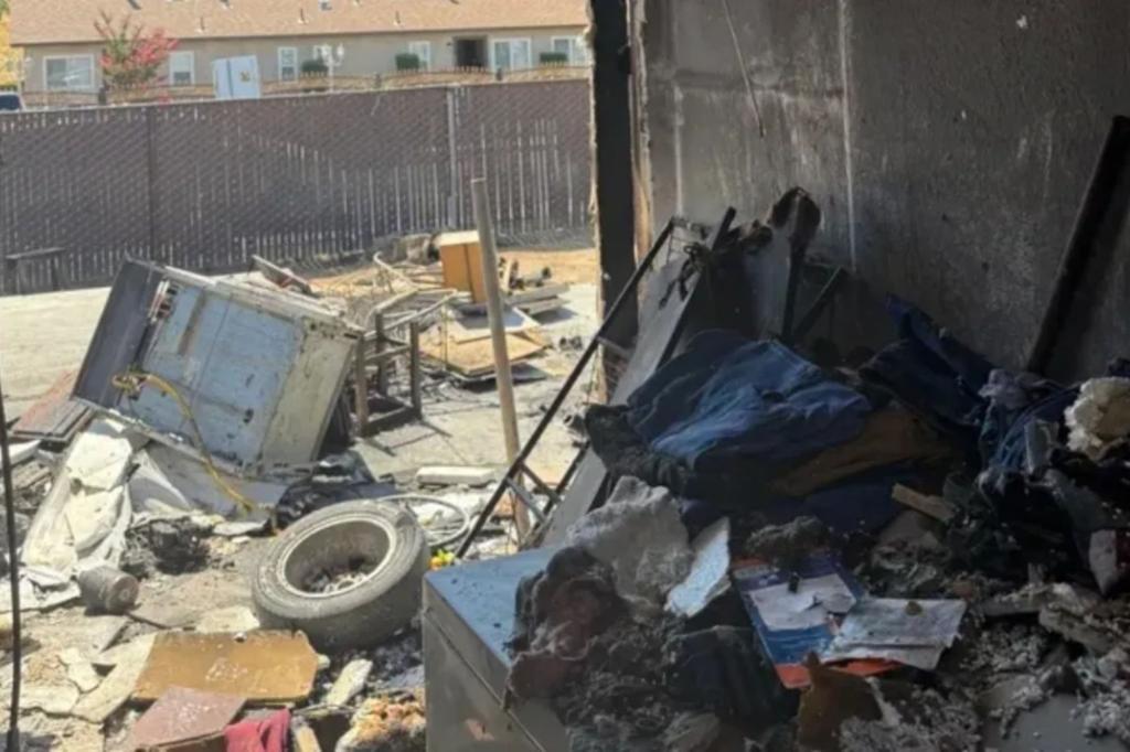 The homeowner in California accuses squatters of burning at home while the family was still inside
