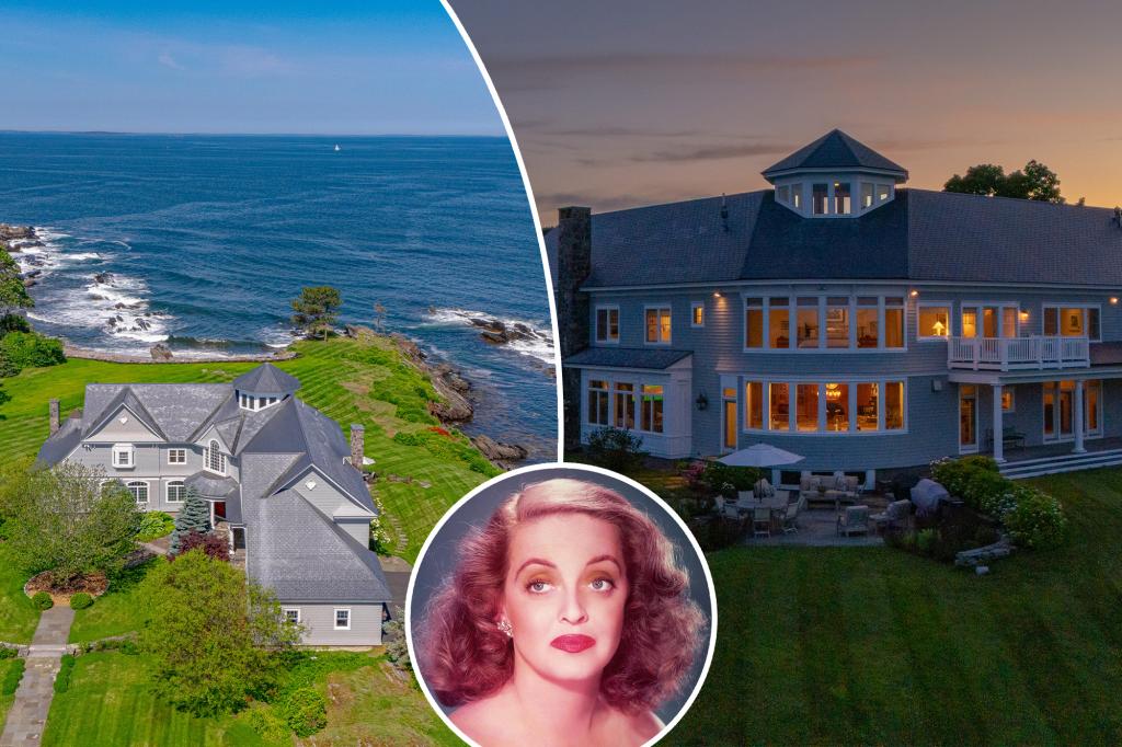 Maine's coastal house where Bette Davis raised her family after leaving Hollywood has listed $ 15 million